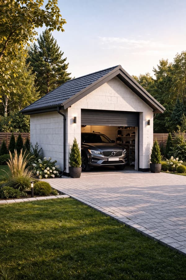 Гараж из газоблоков в Уфе