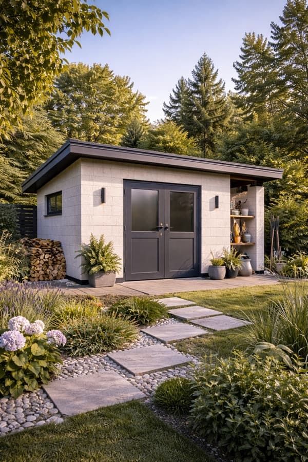 Хозпостройка из газобетона в Уфе